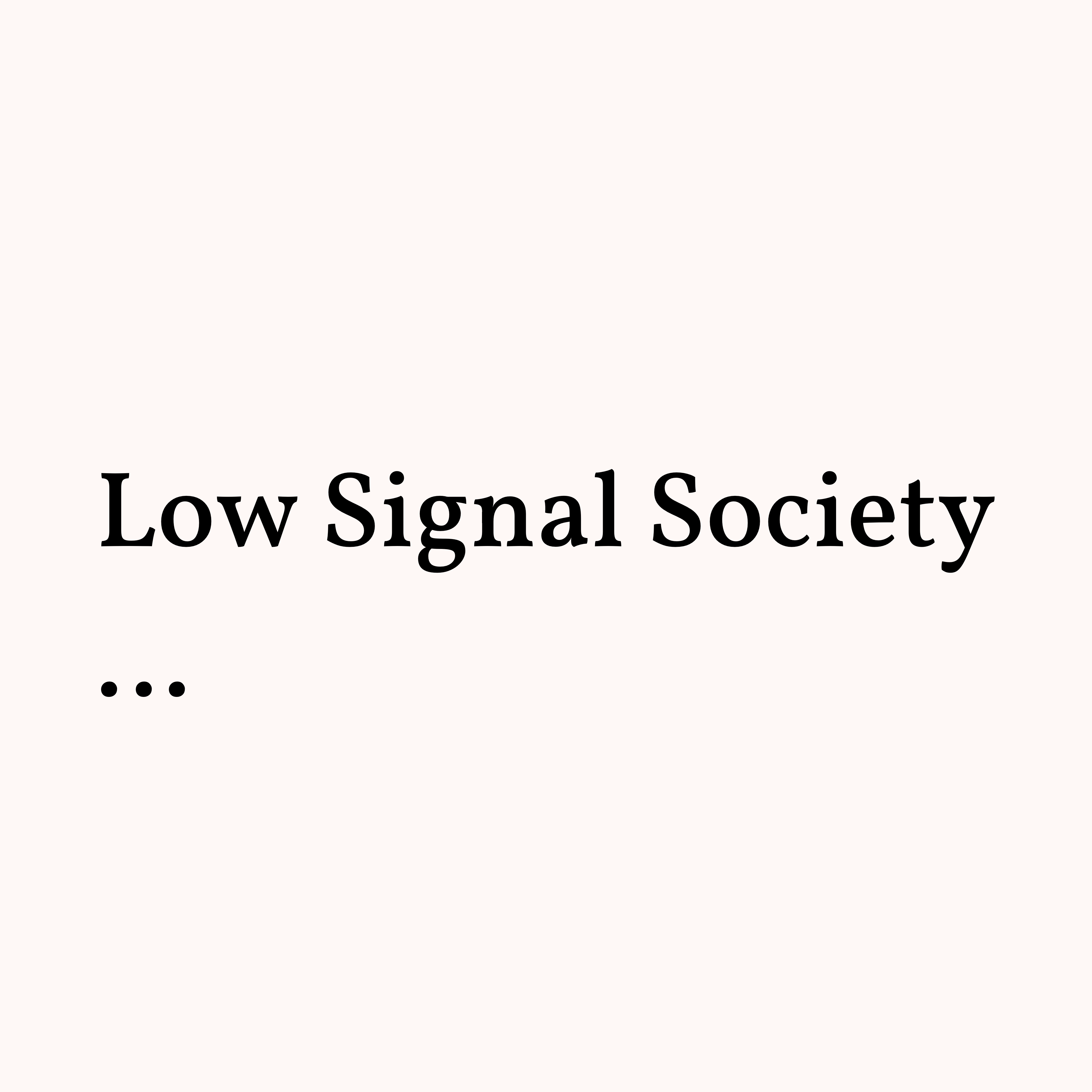 Artist photo for Low Signal Society